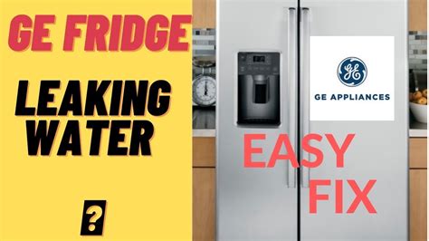 ge fridge water dispenser leaking|General Electric Refrigerator leaking water: Causes + Fixes